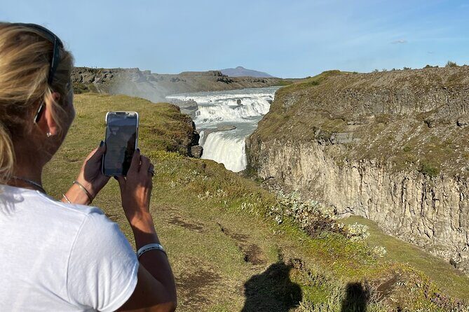 Private Guided Tour Golden Circle & Friðheimar Greenhouse Iceland - Geysir geothermal region: watching Strokkur shoot up to 30 meters